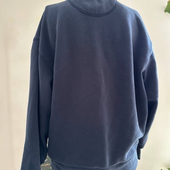 Quarter Zip Navy Blue Collegiate Sweater - Picture 2 of 2